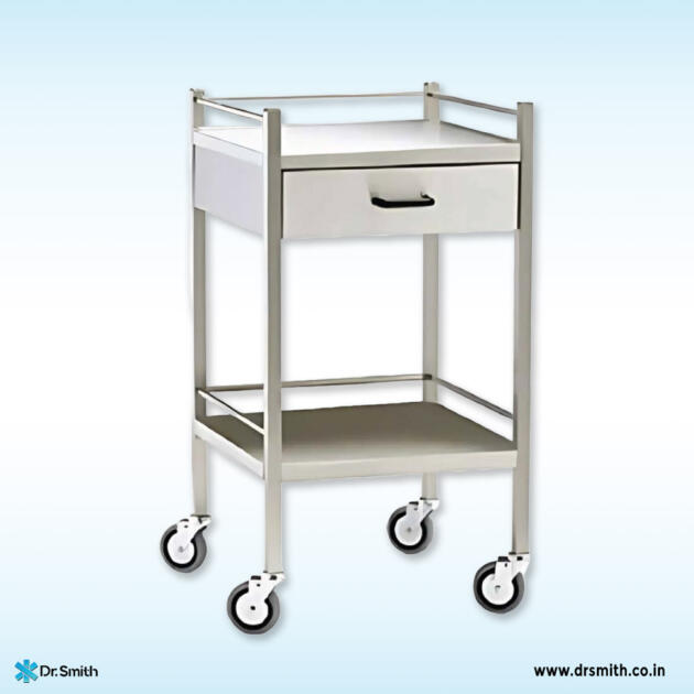 Dr.Smith Box Type Instrument Trolley (MS & SS)
