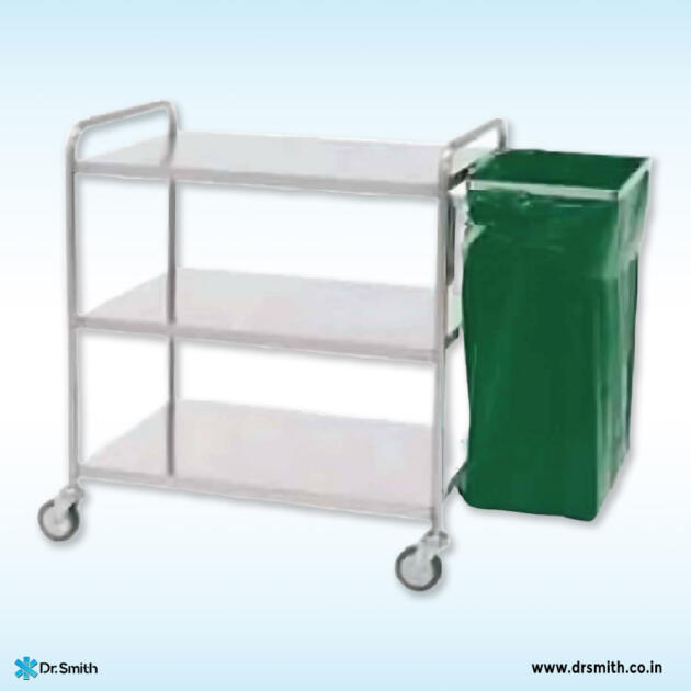 Dr.Smith Stainless Steel Linen Trolley