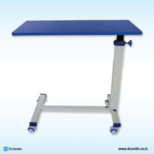 Dr.Smith Hospital Overbed Table: Adjustable with Knob