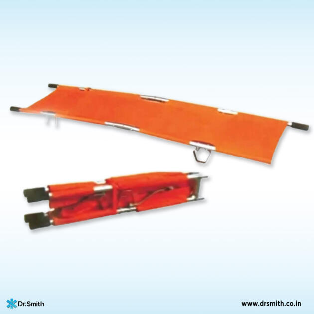 Dr.Smith Emergency Folding Stretcher 2 Fold With Carry Bag Orange